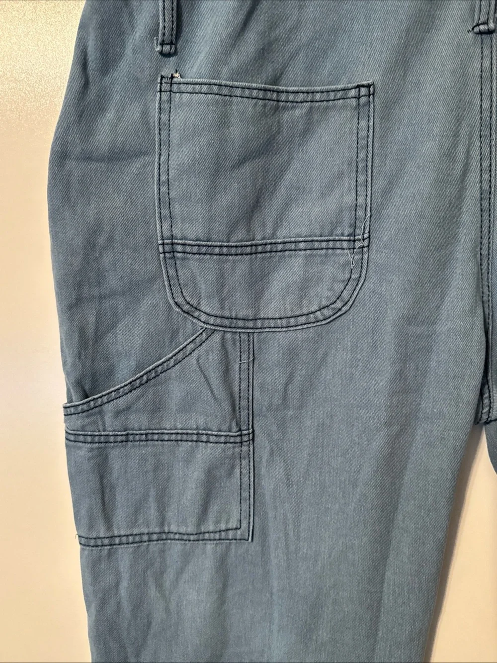 Light Blue Denim Overalls - Women's Casual Jumpsuit